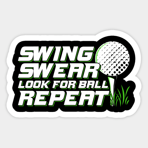 Swing Swear Look For Ball Repeat Golf Player Gift Sticker by Dolde08